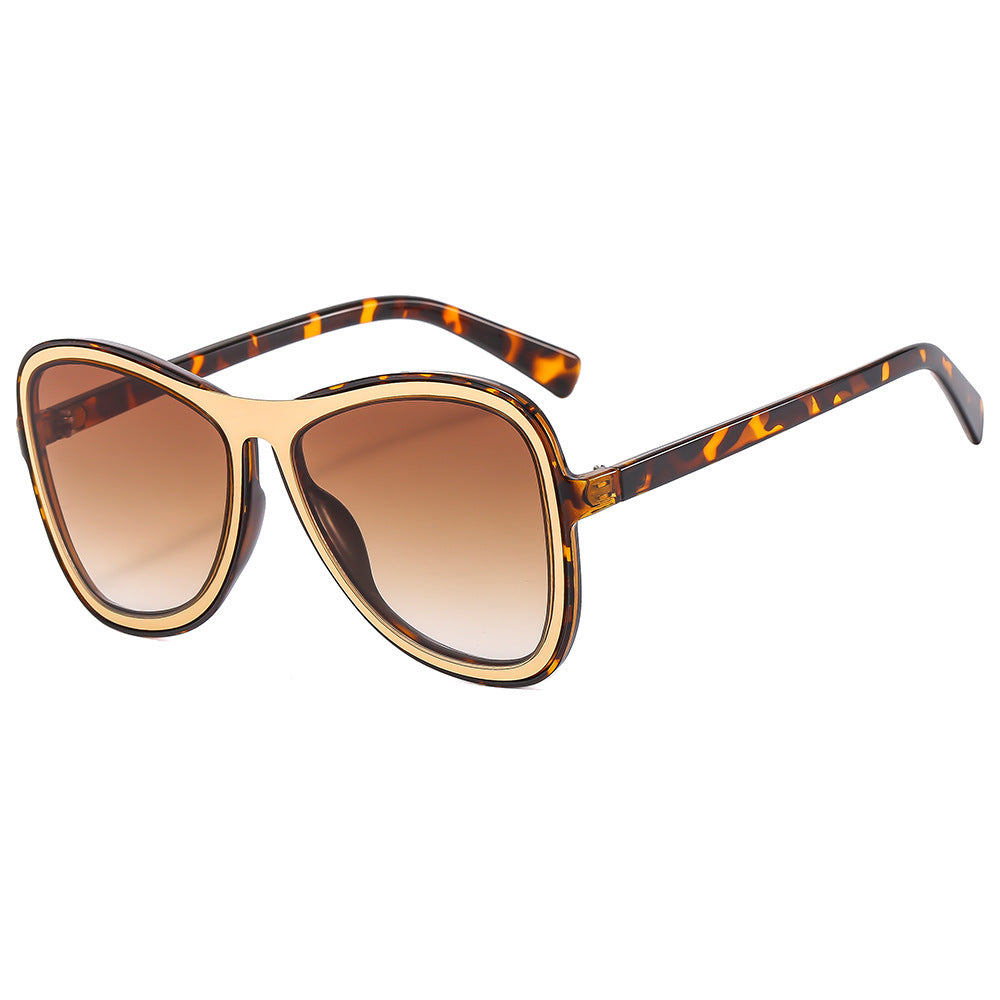 Damen oversized Sonnenbrille mit modernem Schildpatt-Design Brehn