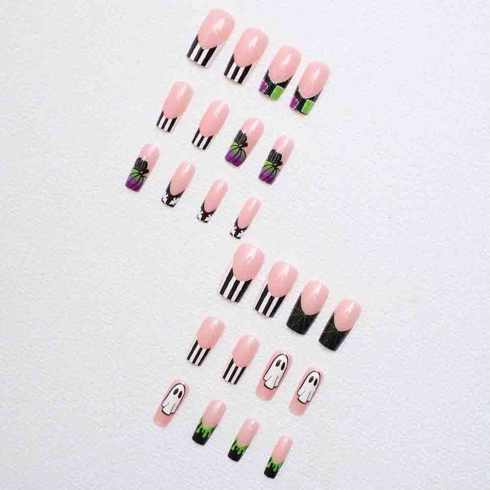 Halloween-inspirierte Press-On Nagelkunst Brehn