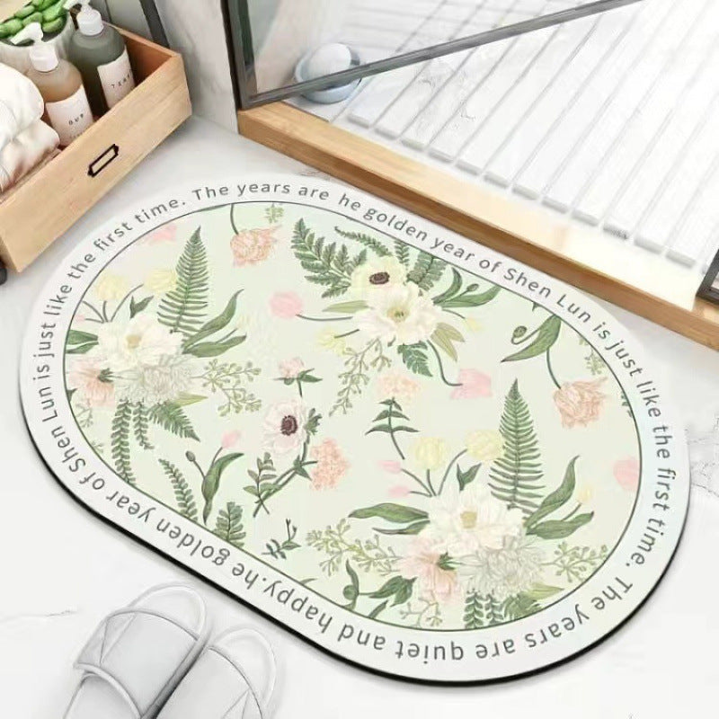 Plüsch Floral Badmatte Brehn