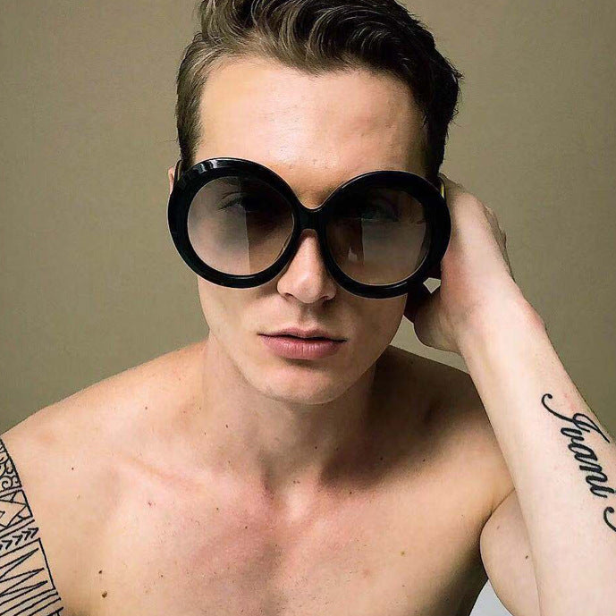 Damen modische Sonnenbrille mit großem Rahmen und UV-Schutz Brehn