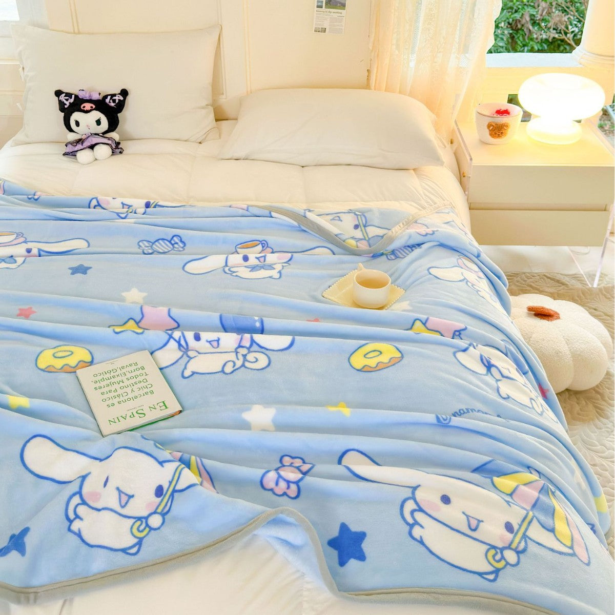 Damen weiche Fleece-Decke mit fröhlichem Kinderdesign Brehn