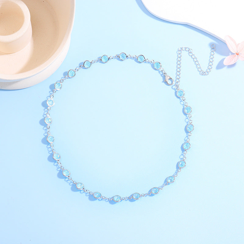 Funkelnde Kristall Choker Halskette Brehn