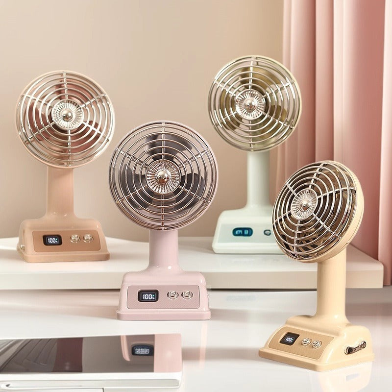 Unisex Tragbarer Tischventilator mit digitalem Display und flexibler Neigungsfunktion Brehn