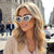 Damen Designer-Sonnenbrille mit luxuriösem Metallrahmen und stilvollen Verzierungen Brehn