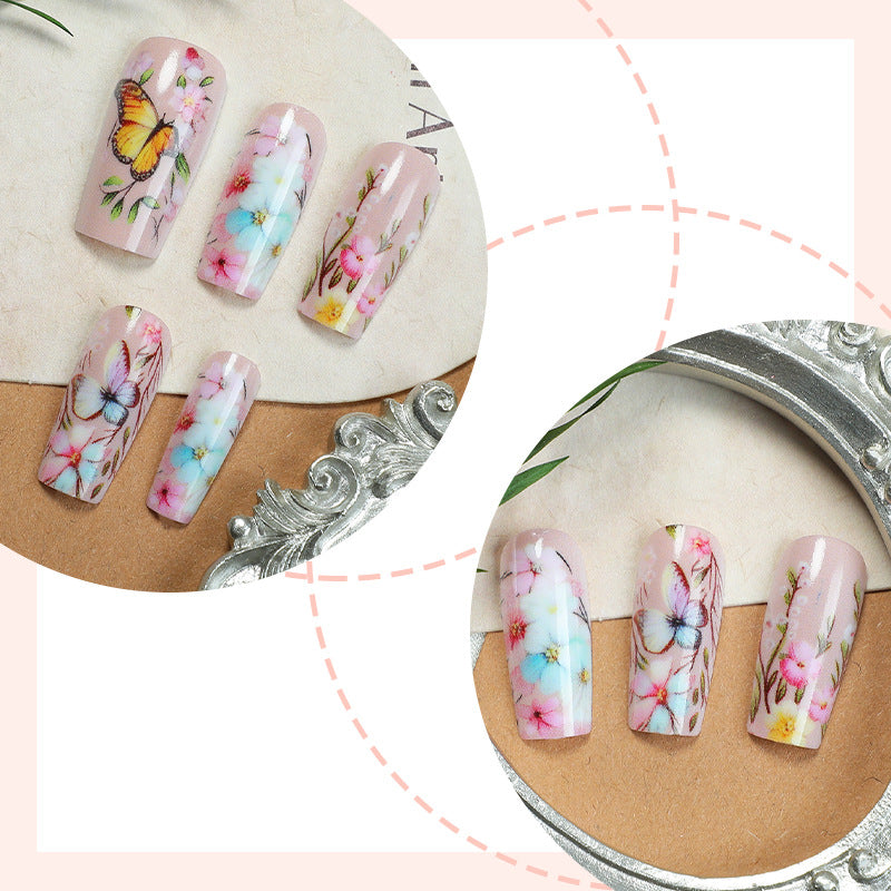 Floral Art Press-On Nägel Set Brehn