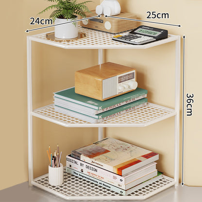 Dreifach-Eck-Metall-Mesh-Speicherregal für Badezimmer Küche Wohnzimmer