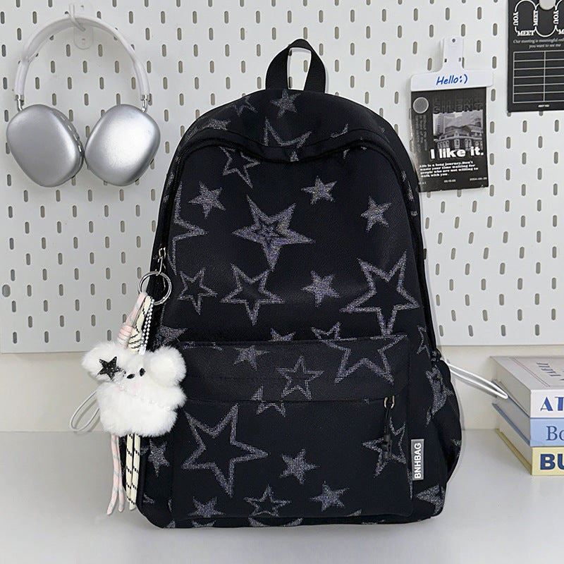 Multifunktionaler Schulrucksack mit Sternmuster