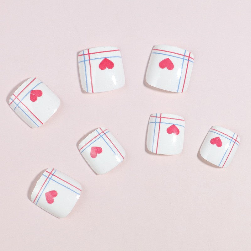 Künstlerisches Floral Press-On Nagelkunst Set Brehn