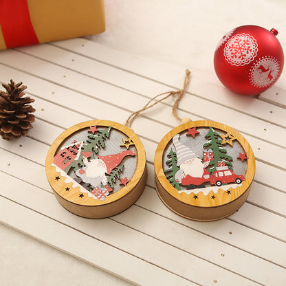 Dekorativer Holzstern mit Weihnachtsmotiv Brehn