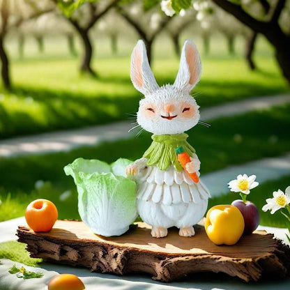 Adorable Hasenfigur mit Salatpflanzer Brehn