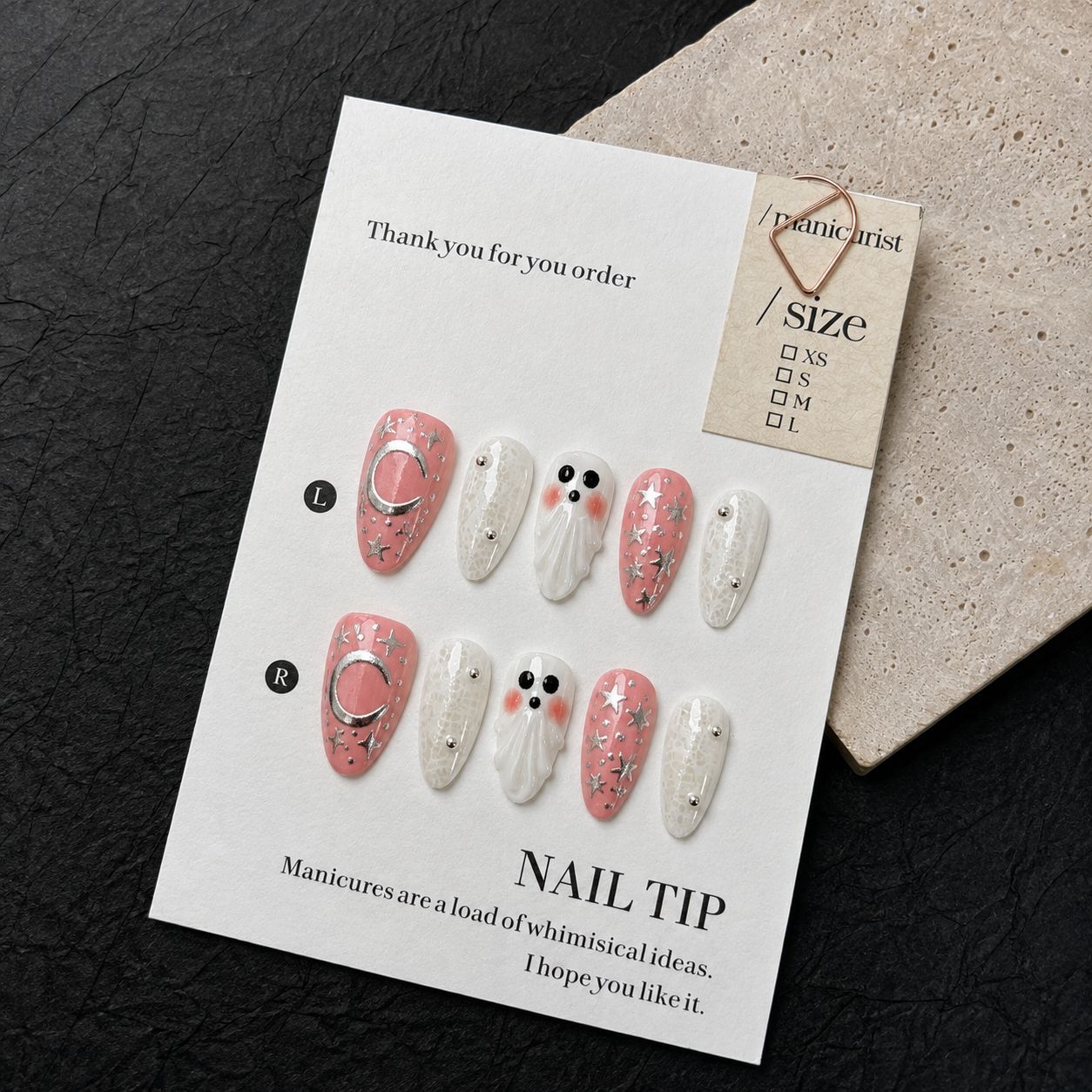 Künstlerisches Halloween-Themen Press-On Nail Set Brehn