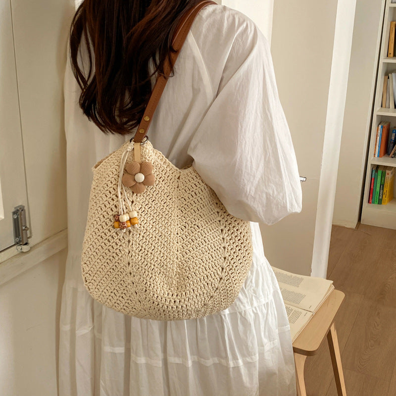 Handgefertigte Strohtasche Brehn