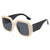 Damen moderne quadratische Sonnenbrille mit verspiegelten Gläsern Brehn