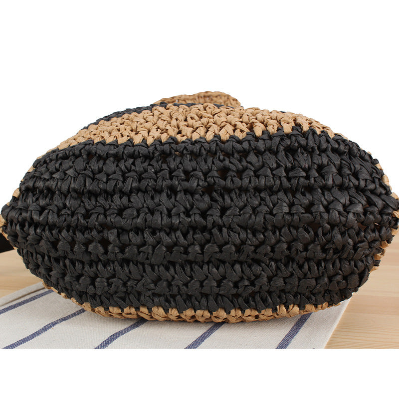 Handtasche Aus Handgefertigtem Naturfaser-Mix mit Modernem Zugverschluss Brehn