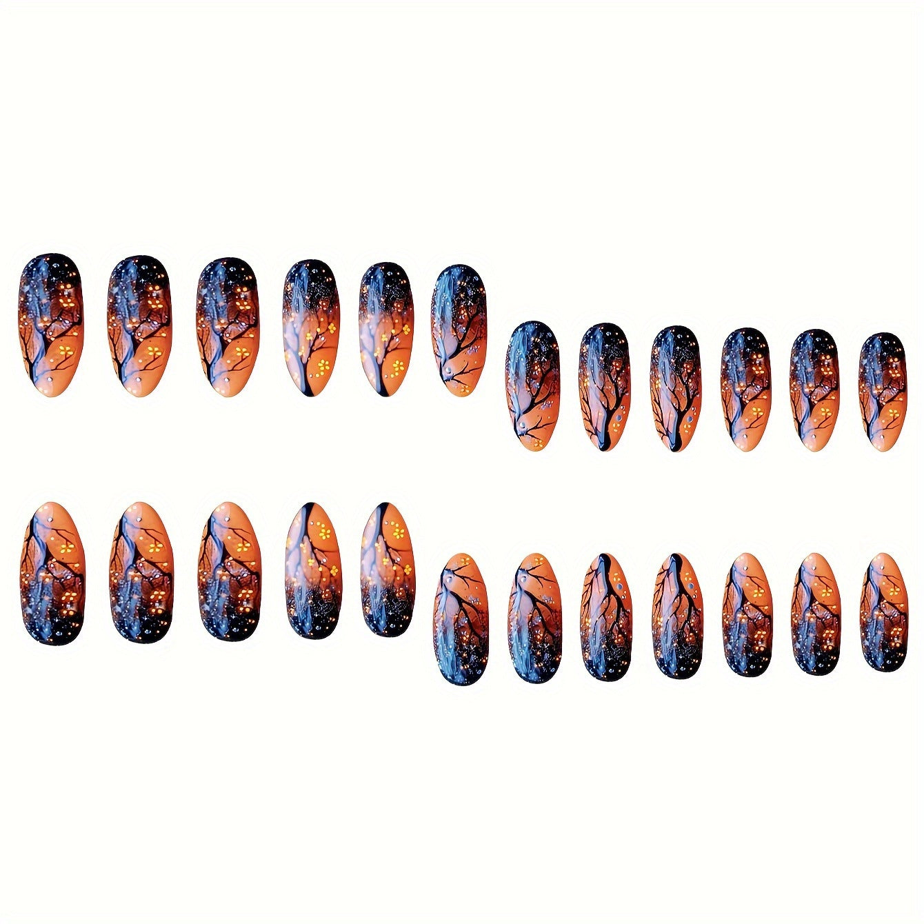 Künstlerische Nachthimmel-Themen Nagelkunst Brehn