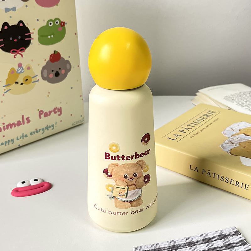 Damen Isolier-Trinkflasche mit lustigem Tiermotiv und ergonomischem Design Brehn