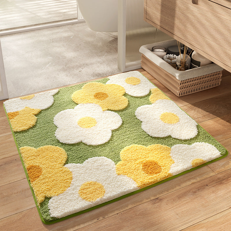 Blumenmuster Plush Badeteppich Brehn