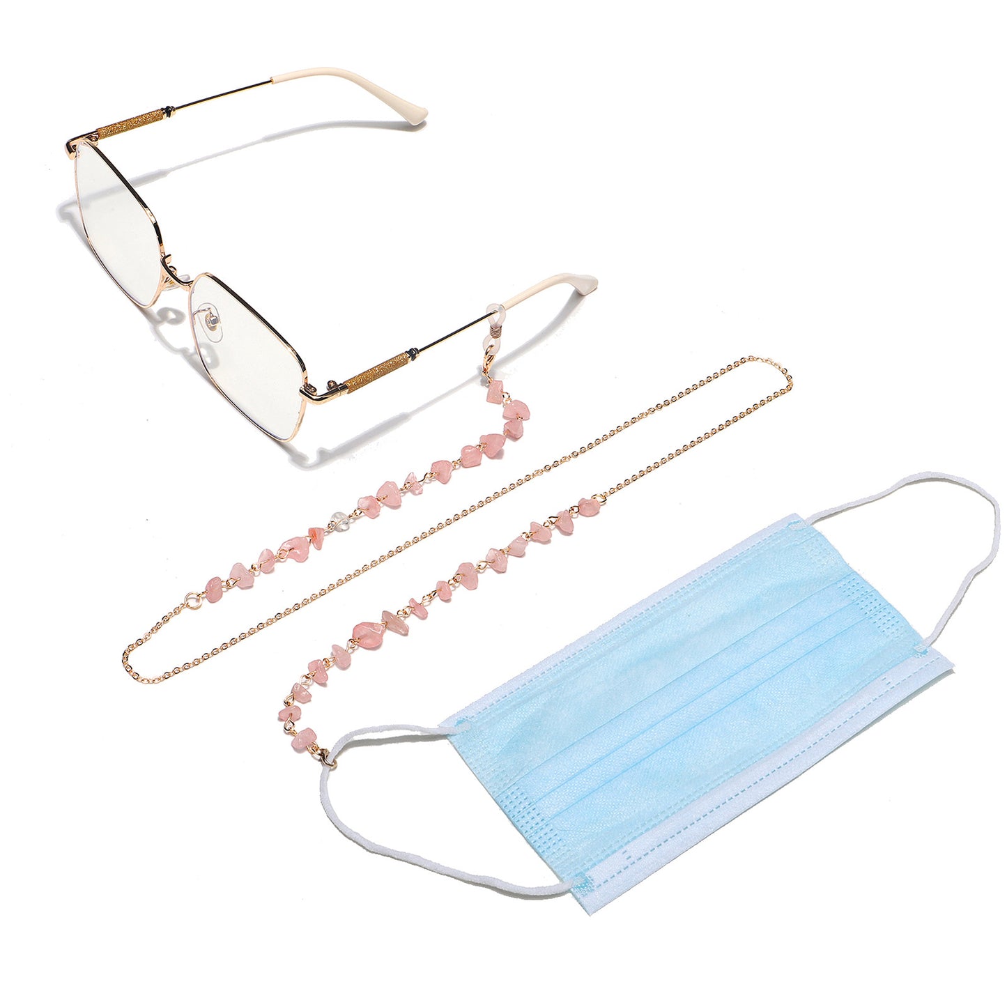 Naturale Kristall Brillen Kette Brehn