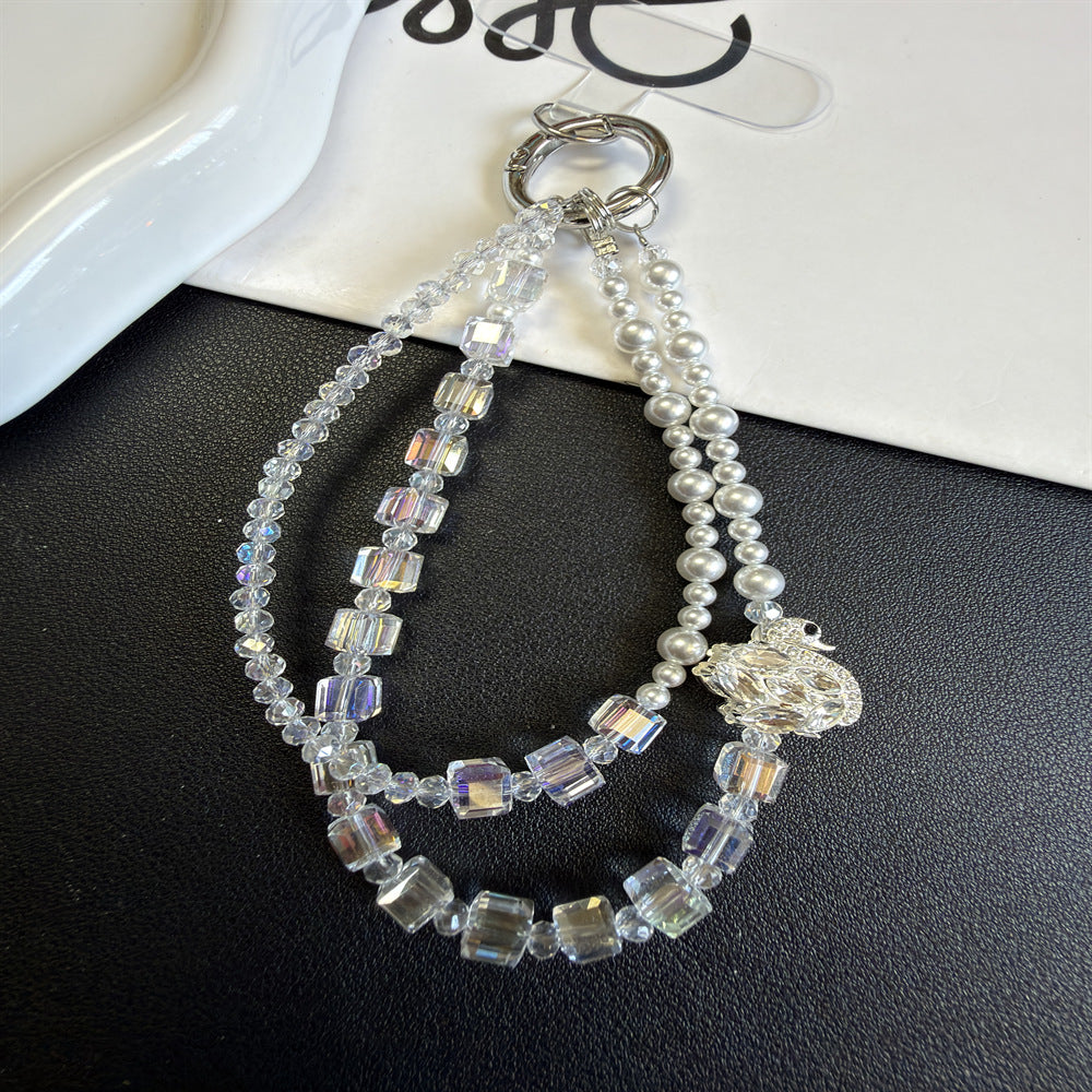 Elegante Mehrstrang-Perlen-Charm-Armband Brehn