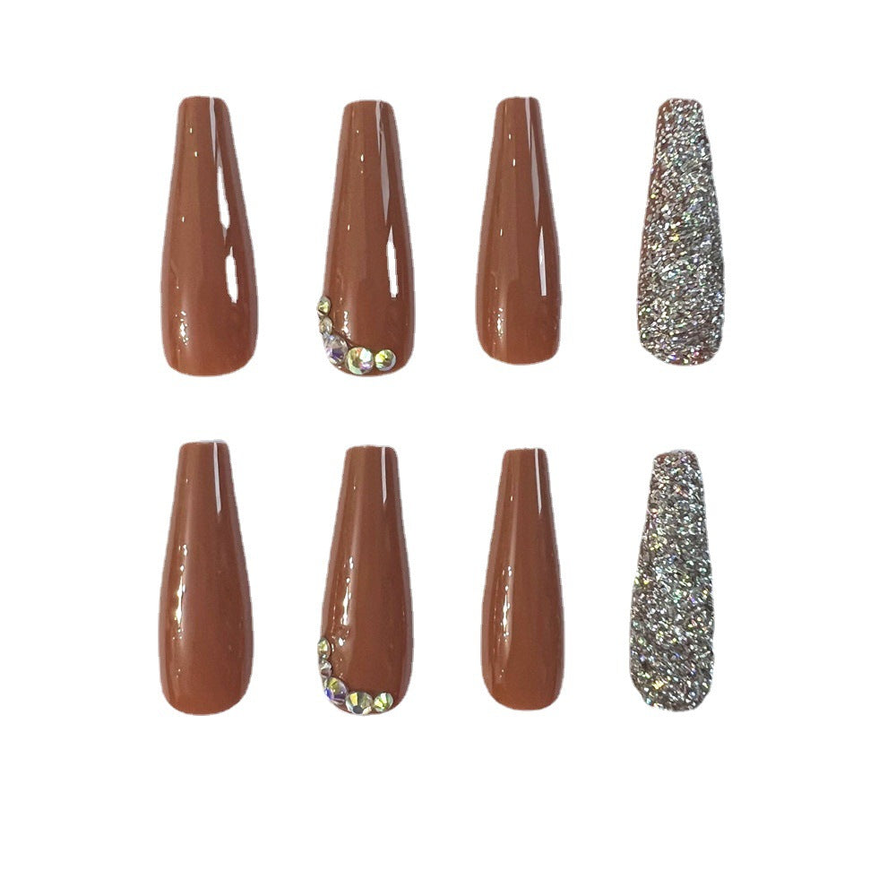 Stiletto Press-On Nagelset mit Strassakzenten