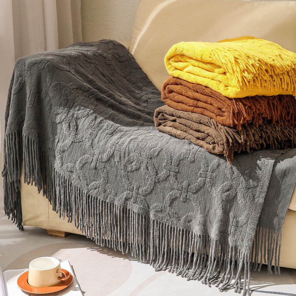 Dekorativer Fransenwurfdecke Brehn