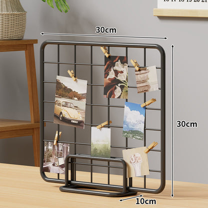 Desktop-Draht-Foto-Rasterdisplay mit Ständer und Mini-Clips