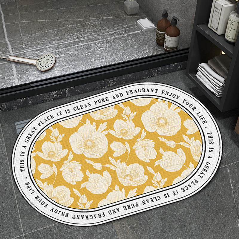 Floral Pattern Badematte Brehn