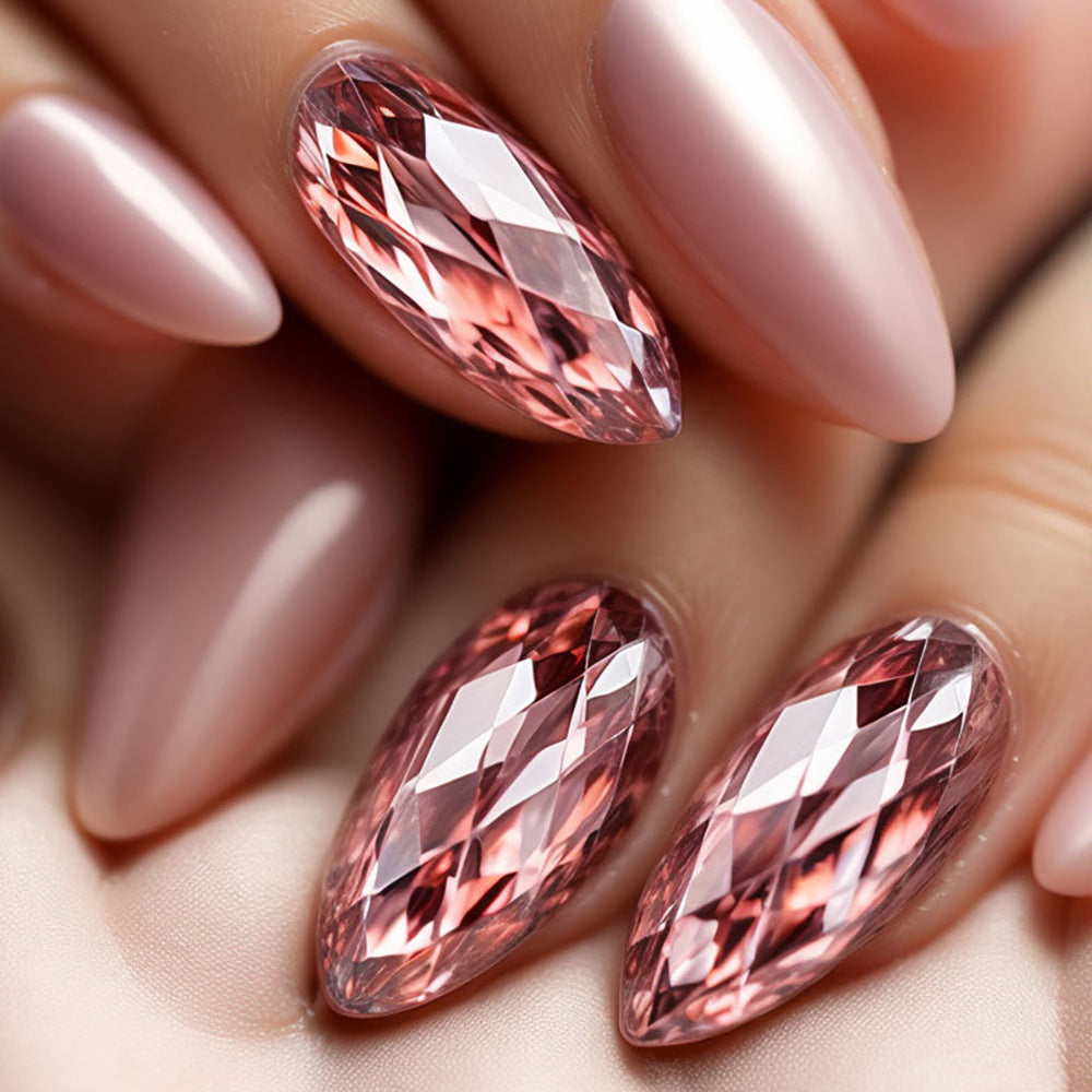 Glamouröse Tropfenförmige Kristall Nagelkunst Brehn