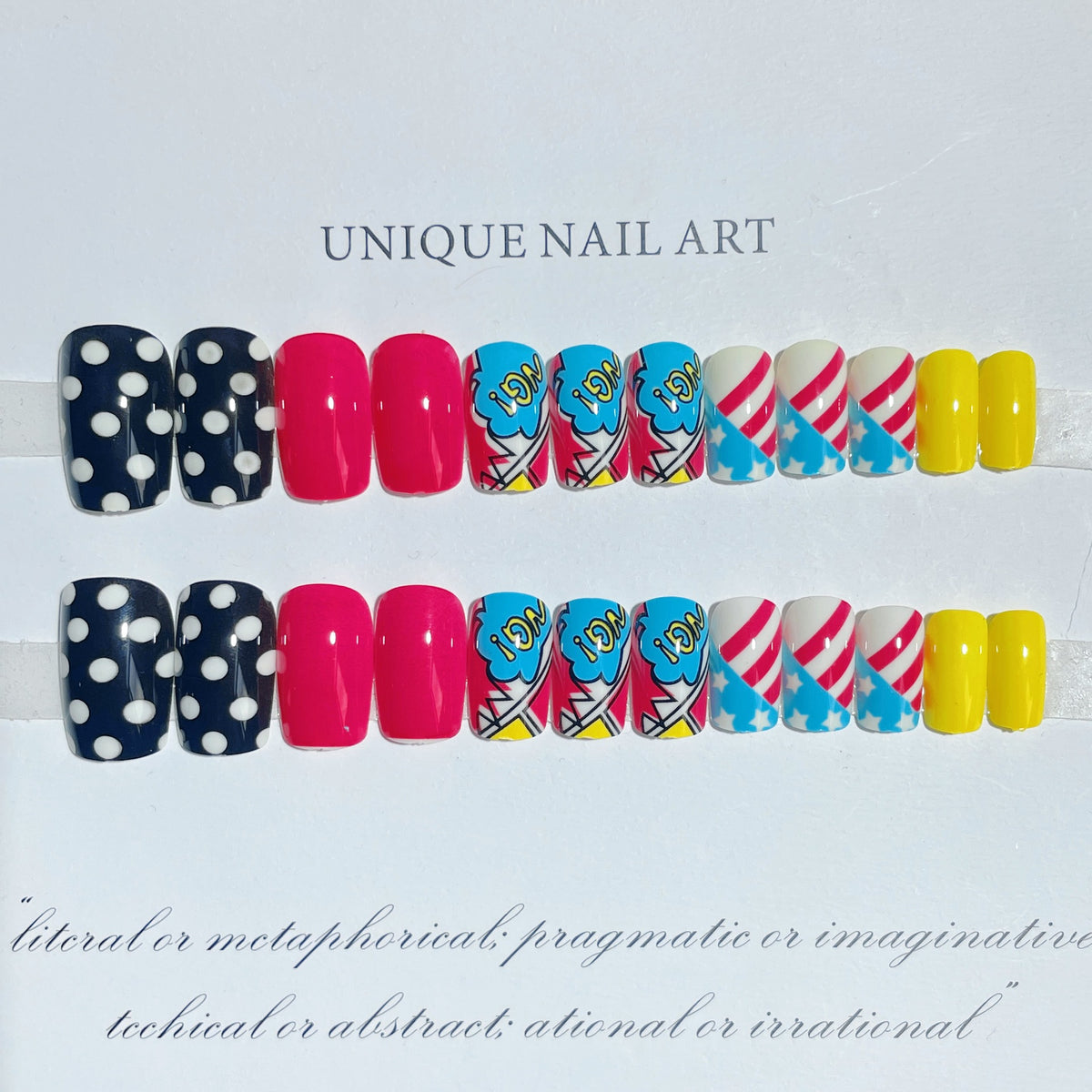 Verspieltes Cartoon-Themen Press-On Nagelset