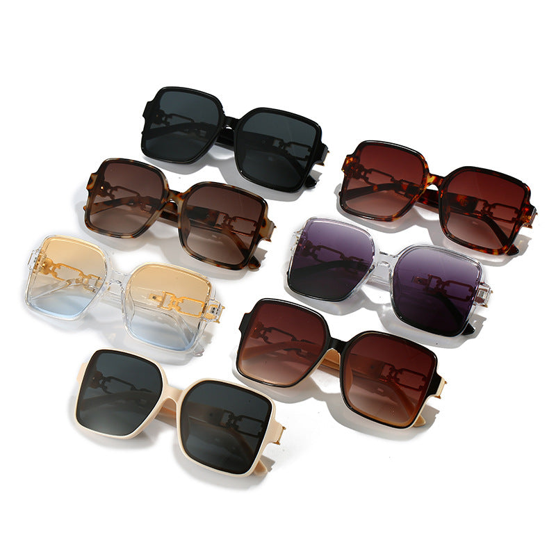 Damen stilvolle quadratische Sonnenbrille mit luxuriösem Schanierdesign Brehn