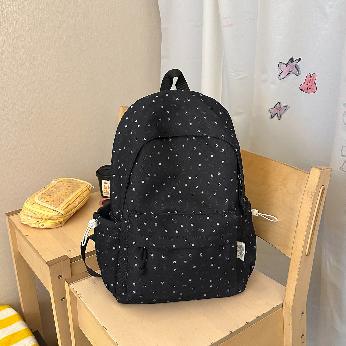 Blumenmuster Alltags Schul Rucksack