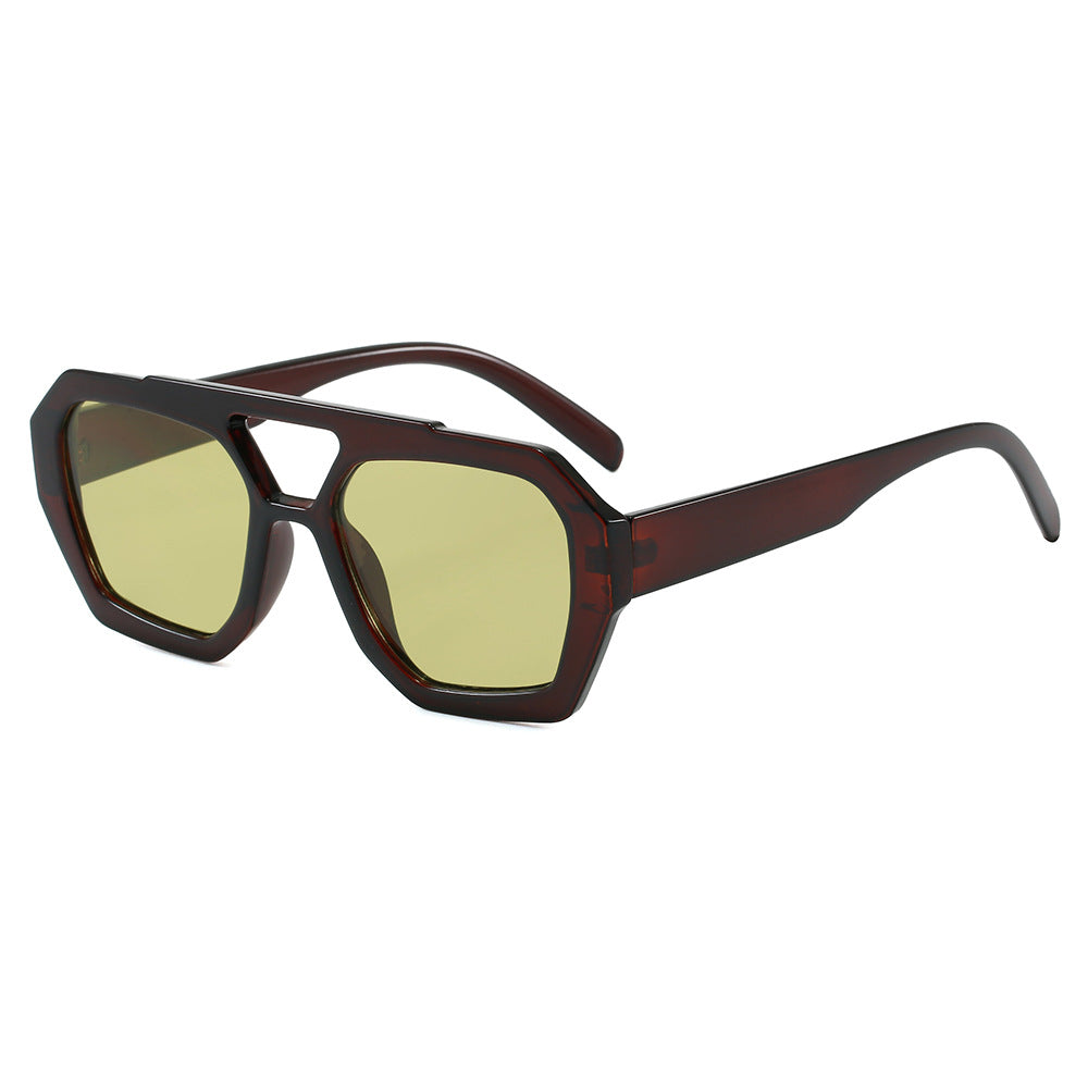Damen geometrische Sonnenbrille im extravaganten Design Brehn