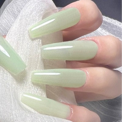 Langanhaltendes Glänzendes Press-On Nail Set Brehn