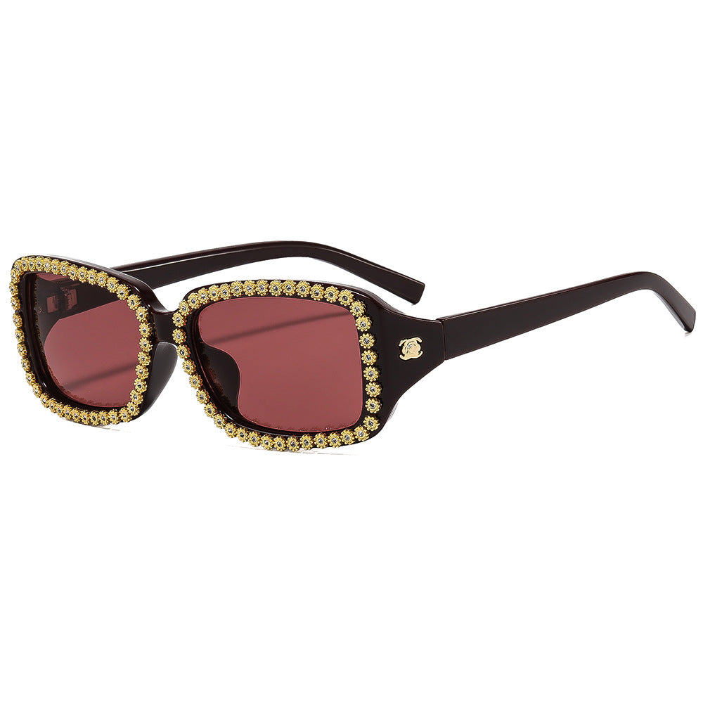 Damen Sonnenbrille mit glamourösem Strassrahmen Brehn