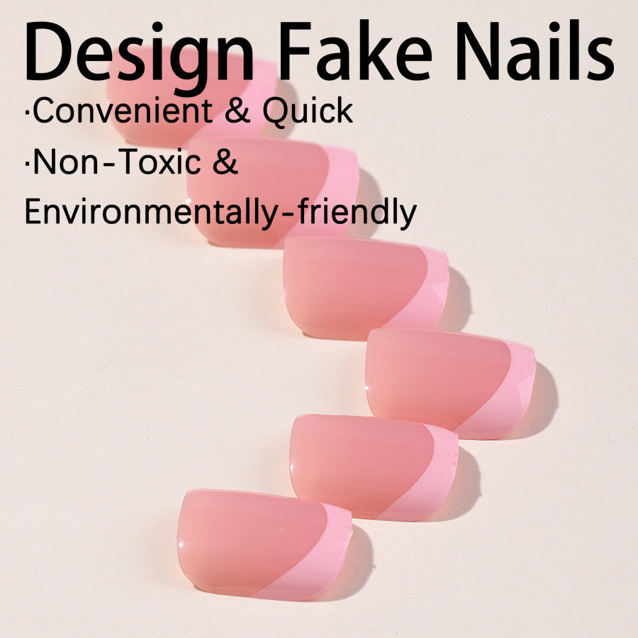 Fußnagelkunstset mit elegantem French-Design und Glitzerakzenten Brehn