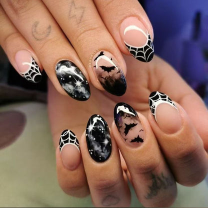 Gothic Spider Web Nagelkunst Set