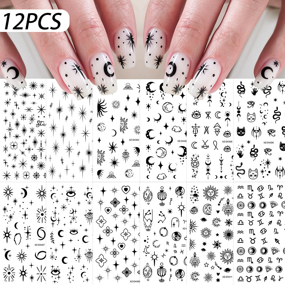Glitzerndes Nagelkunst-Decal-Set