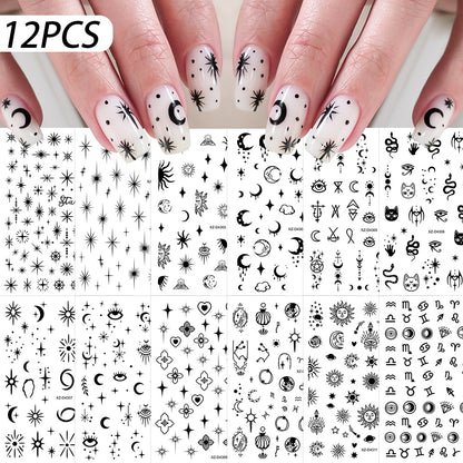 Glitzerndes Nagelkunst-Decal-Set