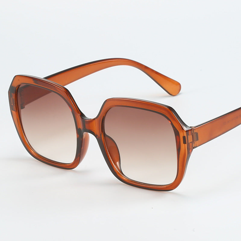 Damen Modische Oversized-Sonnenbrille mit extravaganten Leopardendetails Brehn