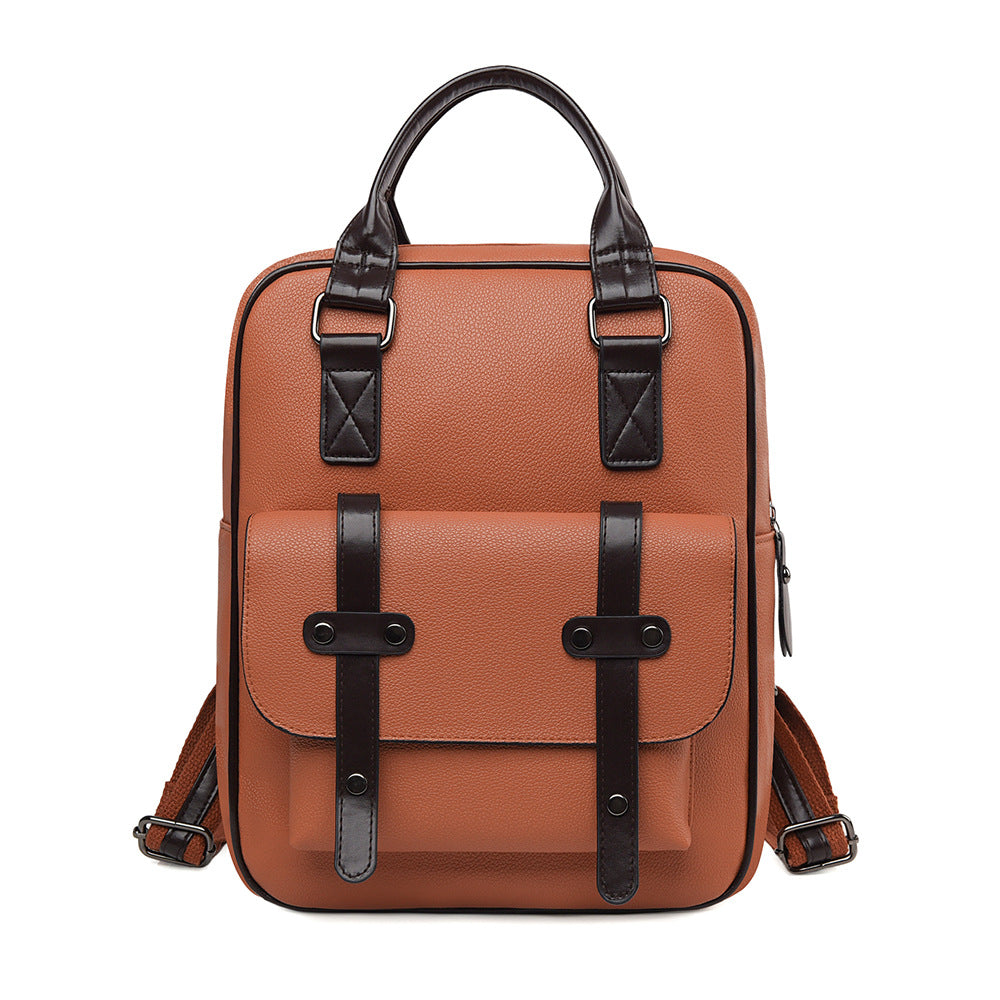 Strukturierter Leder Rucksack Brehn
