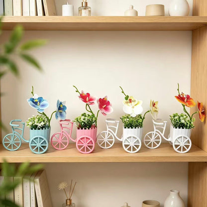 Dekorativer Fahrrad-Blumentopf für Garten Heim Anzeige