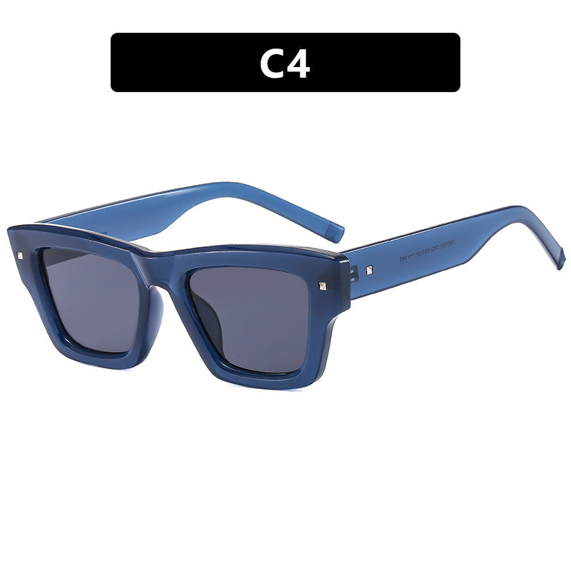 Damen modische rechteckige Brille mit facettenreichem Design Brehn