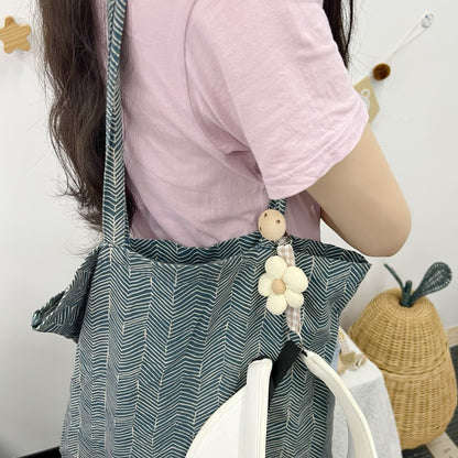 Handgefertigter Holz-Clip Schnullerhalter mit Gingham-Gurt und gepolstertem Blumenbeißring