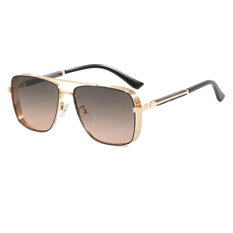 Damen modische quadratische Sonnenbrille mit luxuriösen Metallakzenten Brehn