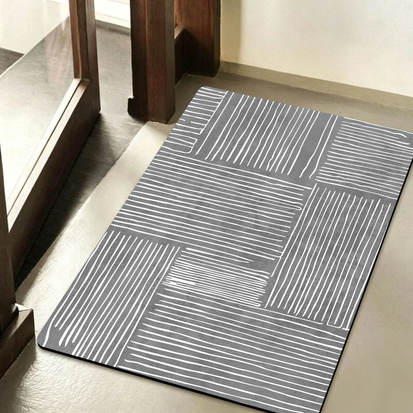 Zeitgenössischer geometrischer Badezimmerteppich Brehn