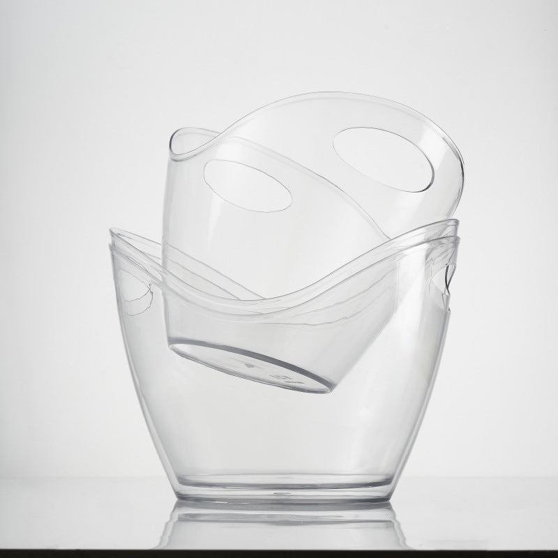 Acryl-Eisbehälter mit Griffmulden für Flaschen