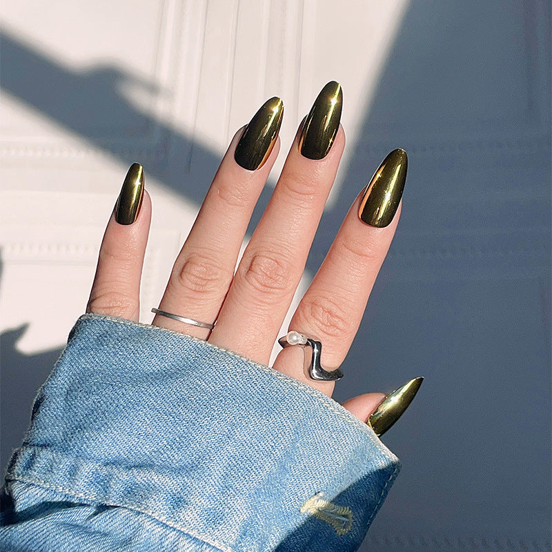 Elegante Metallic Stiletto Press-On Nägel Brehn