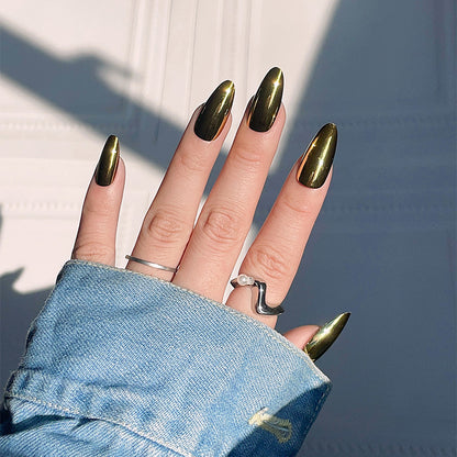 Elegante Metallic Stiletto Press-On Nägel Brehn