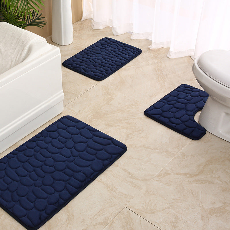Soft Touch Steinmuster Badezimmerteppich Set Brehn