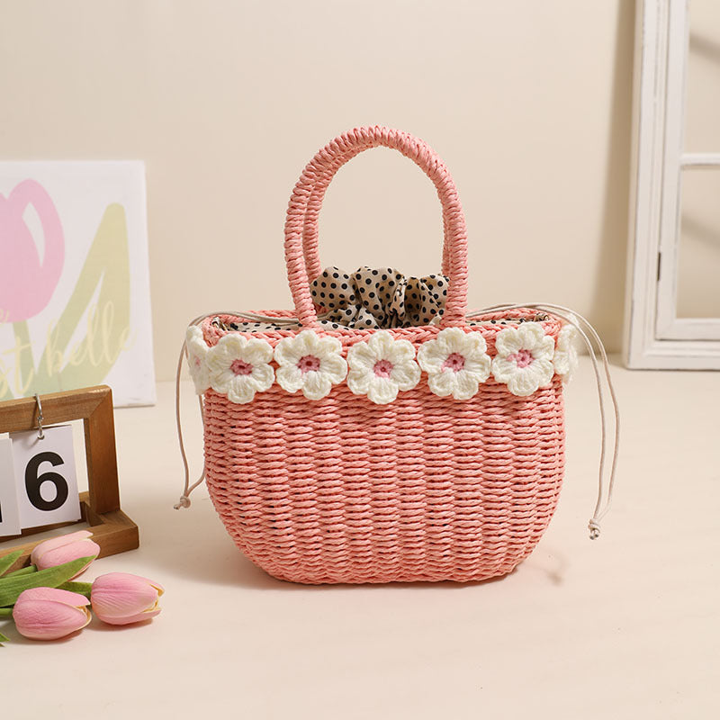 Damen Handtasche mit floralen Verzierungen Brehn